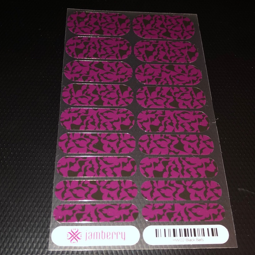 Jamberry full sheet, Halloween style “”Black bats”
